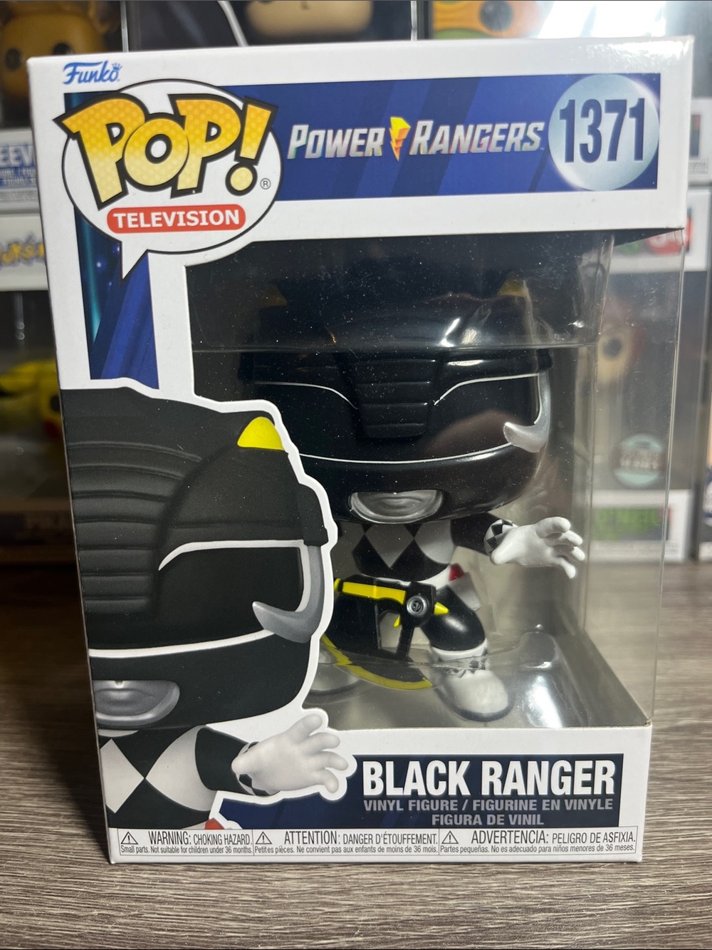 Funko Pop! Power Rangers Black Ranger Vinyl Figure - Black, White, Yellow